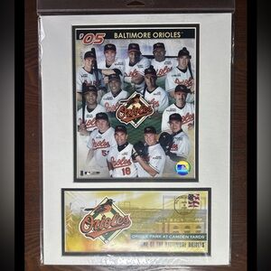 2005 Baltimore Orioles Team Picture+Letter Stamped-Framed Sealed Sammy Sosa MLB
